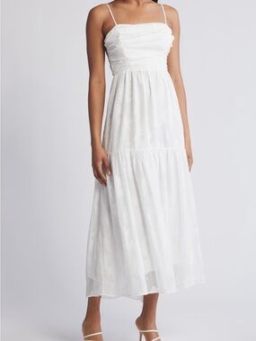 Chelsea28 White Floral Embroidered Maxi Dress